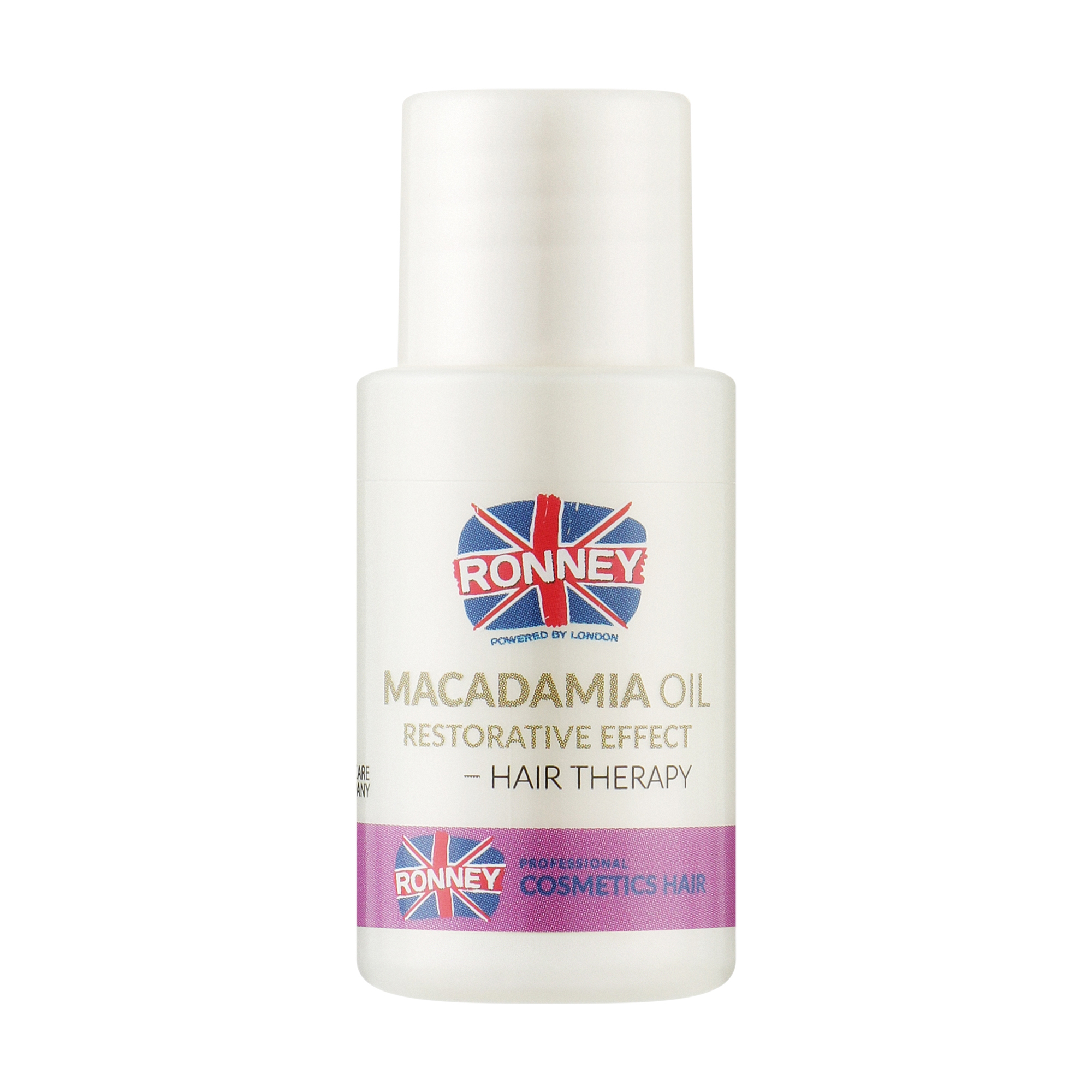 Зміцнювальна олія макадамії Ronney Professional Macadamia Oil Restorative Effect Hair Therapy для сухого та ослабленого волосся, 15 мл